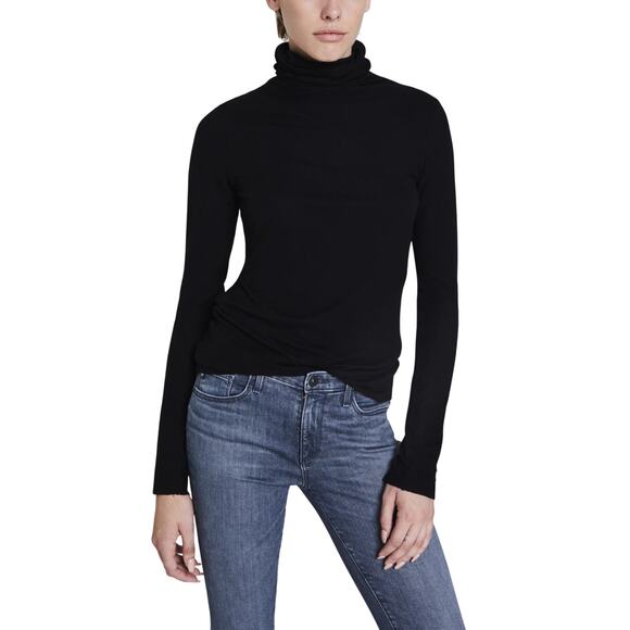 AG Jeans Women's "Chels" Slim Turtleneck in Black, Size XL - Picture 1 of 7
